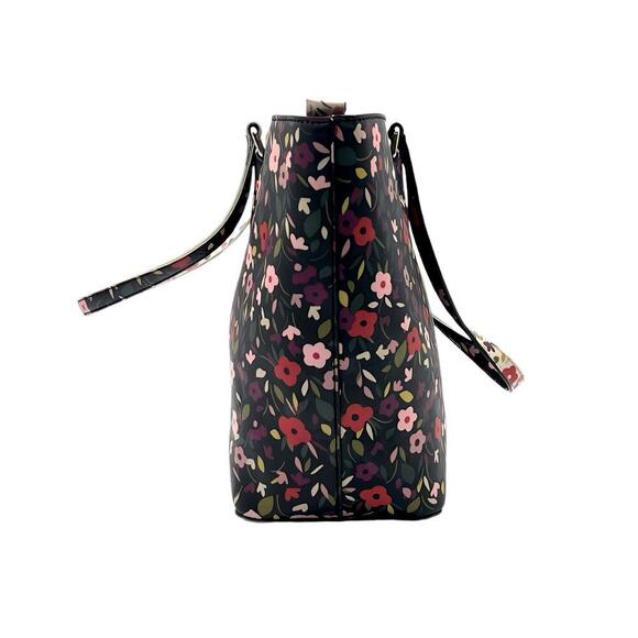 Kate Spade Floral Tote Bag Large Laurel Way Dally Boho Faux Leather Zip Shoulder - Picture 9 of 12